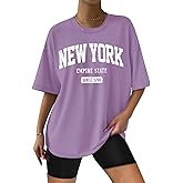 ORANDESIGNE Womens Cotton Oversized T Shirts Letter Graphic Tees Short Sleeve Casual Summer Clothes 2026