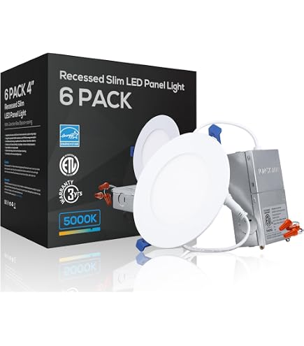 TORCHSTAR Confezione Da 8 LED Da Incasso Canless Da 15,2 Cm Con J-Box