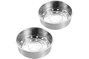 TOYANDONA 2pcs Stainless Steel Steamer Basket Multipurpose Rice Cooker Tray and Steam Tray for Pot Round Food