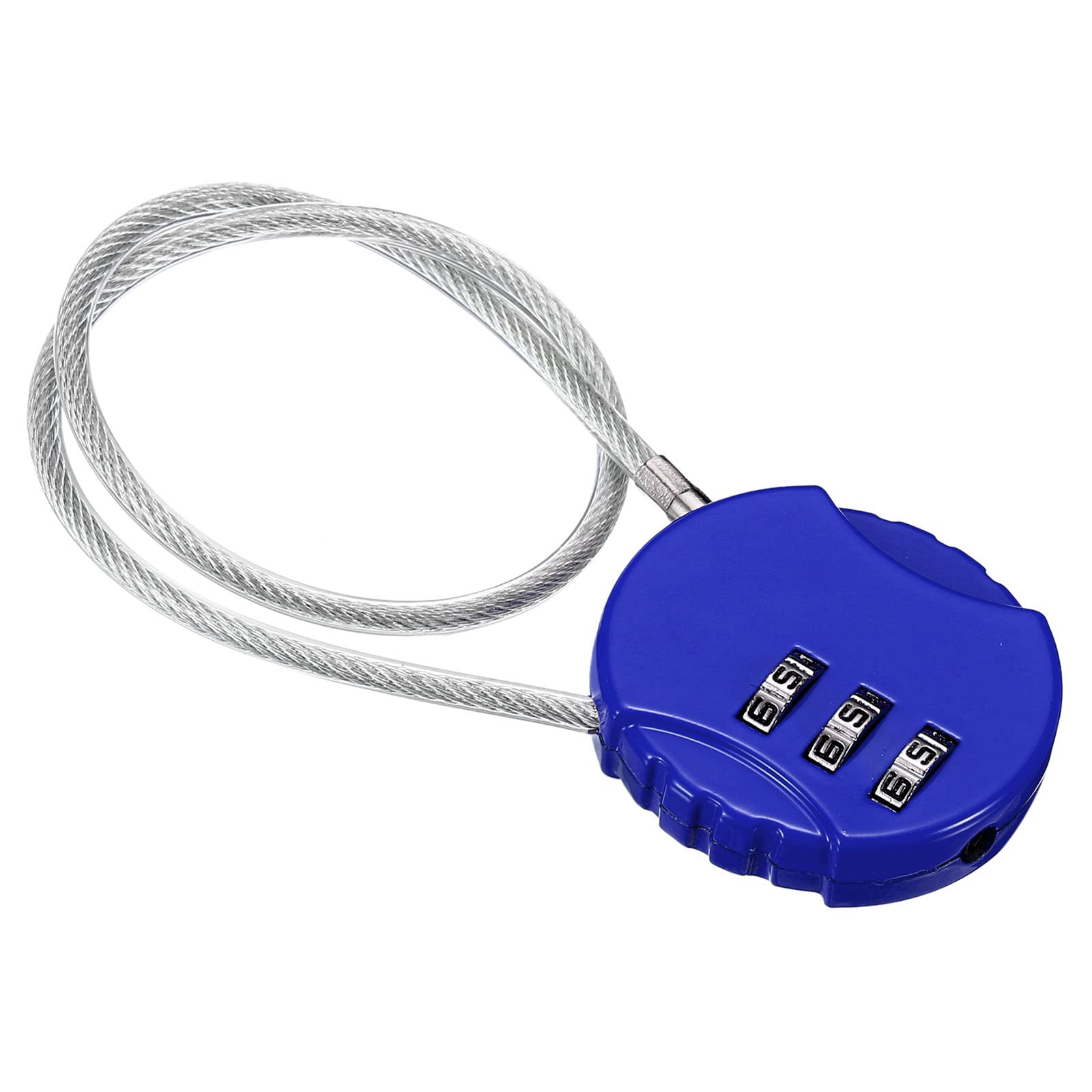 PATIKIL Combination Lock 12 Inch, 3 Digit Outdoor Waterproof Code Padlock with Wire Rope for Luggage Gym Locker Fence Toolbox Backpack, Blue