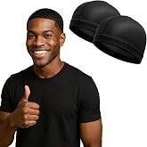 DURALA Super Elastic Wave Cap, Good Compression Stocking Cap for 360 540 720 Wave