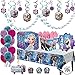 Disney Frozen Deluxe MEGA Birthday Party Supplies Pack and Decorations for 16 Includes Plates, Napkins, Cups, a Table Cover, a Candle, Swirl Decorations, Balloons, and a Snowflake Garland