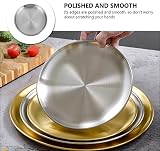 DOITOOL Metal Serving Tray Pizza Baking Round Stainless Steel Dish BBQ Oven view 7