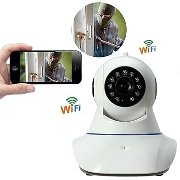 Welrock Wireless 720P Wireless HD Ip Wi-Fi CCTV Video Monitoring Ip Camera with 2 Way Audio Storage Upto 128GB for Your Home Indoor Security Camera | Baby | Pets | Business by WELROCK