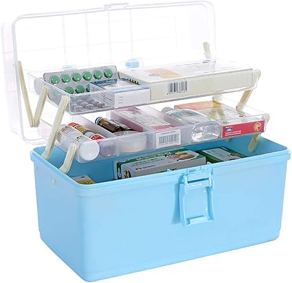 XJN Caja de medicamentos de 3 Niveles Caja de Primeros ...