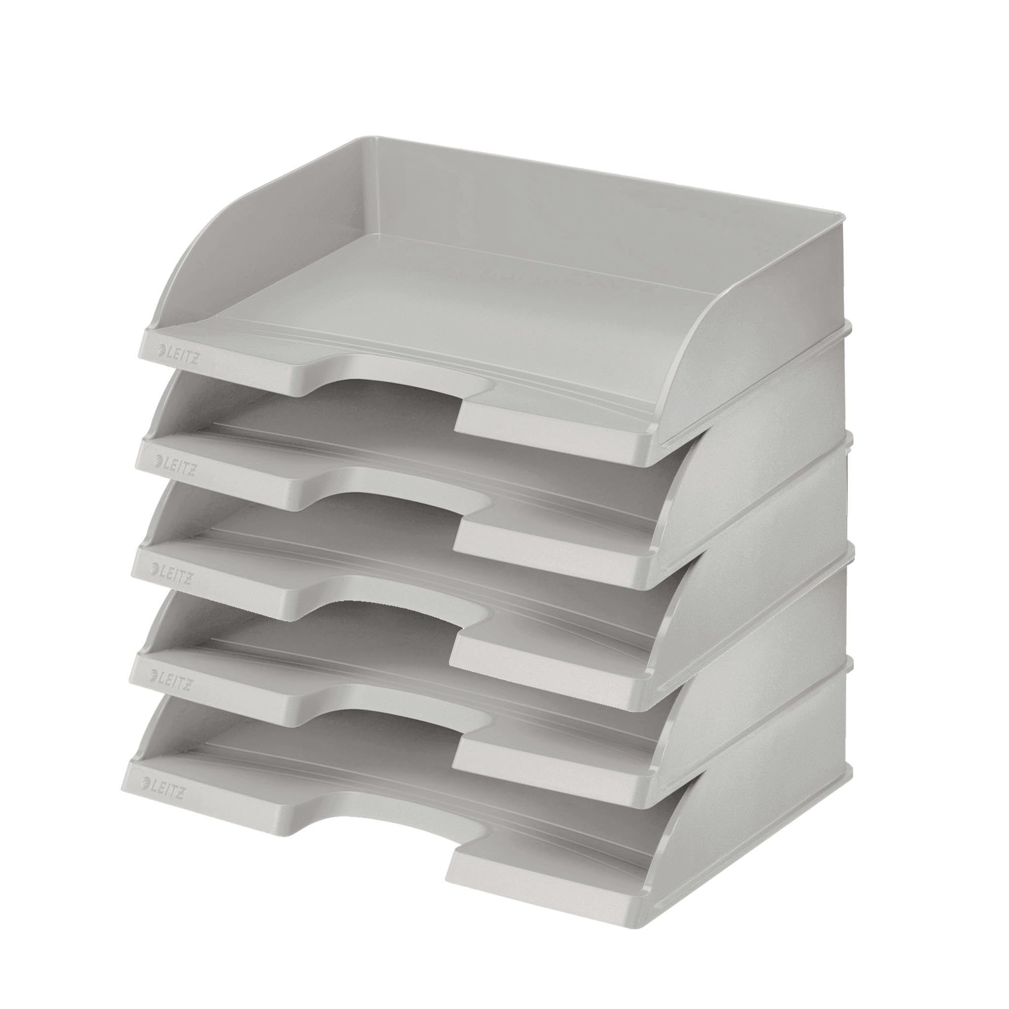 Leitz Plus 52180085 Letter Tray Landscape Format Pack of 5 Grey