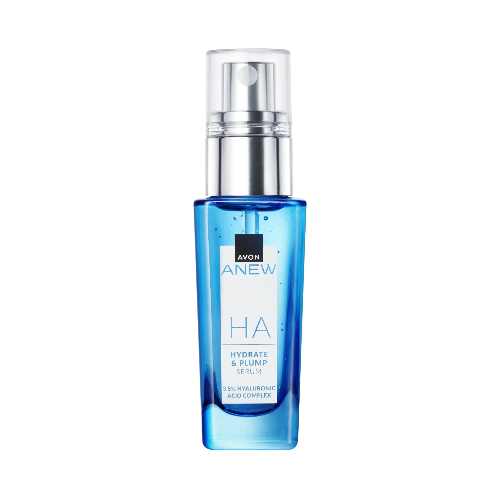 Avon Anew HA Hydrate & Plump Serum 30ml, Infused With a High Concentration of Hyaluronic Acid Complex, Reduces the Look of Fine Lines, Co-created by Dermatologists and Scientists, Cruelty Free