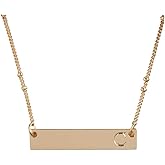 Mud Pie Women's Initial BAR Necklace