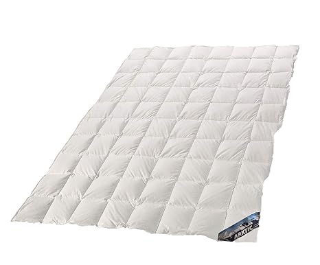 SommerDAUNENdecke ARKTIC Daunendecke perfekte leichte Sommerdecke Steppdecke 100% arktischer Daunenflaum 100% Natur (155x220 