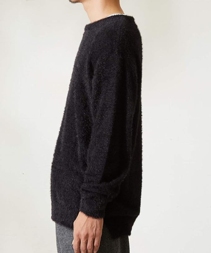 Amazon ニット メンズ セーター 長袖 ニットセーター 無地 シャギーニット ふわふわニット ブラック ブラウン グレー 黒 茶 Gracias ブラウン ｍ サイズ セーター 通販