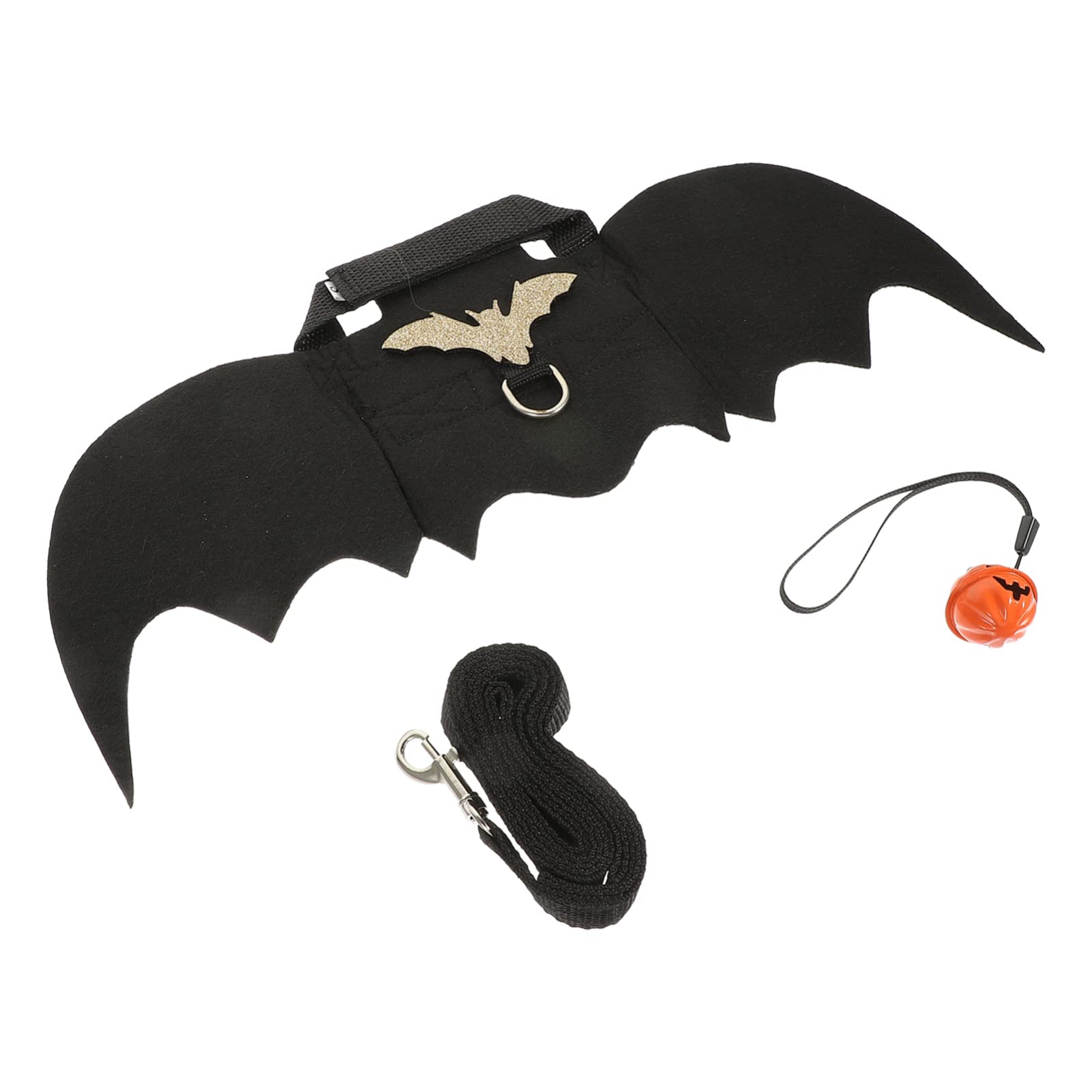 POPETPOP Rabbit Harness Halloween Cat Costumes Outfit Cat Bat Wings Halloween Pet Costume Puppy Outfits Clothes Eve Party Cosplay Supplies For Small Animal Kitten Black