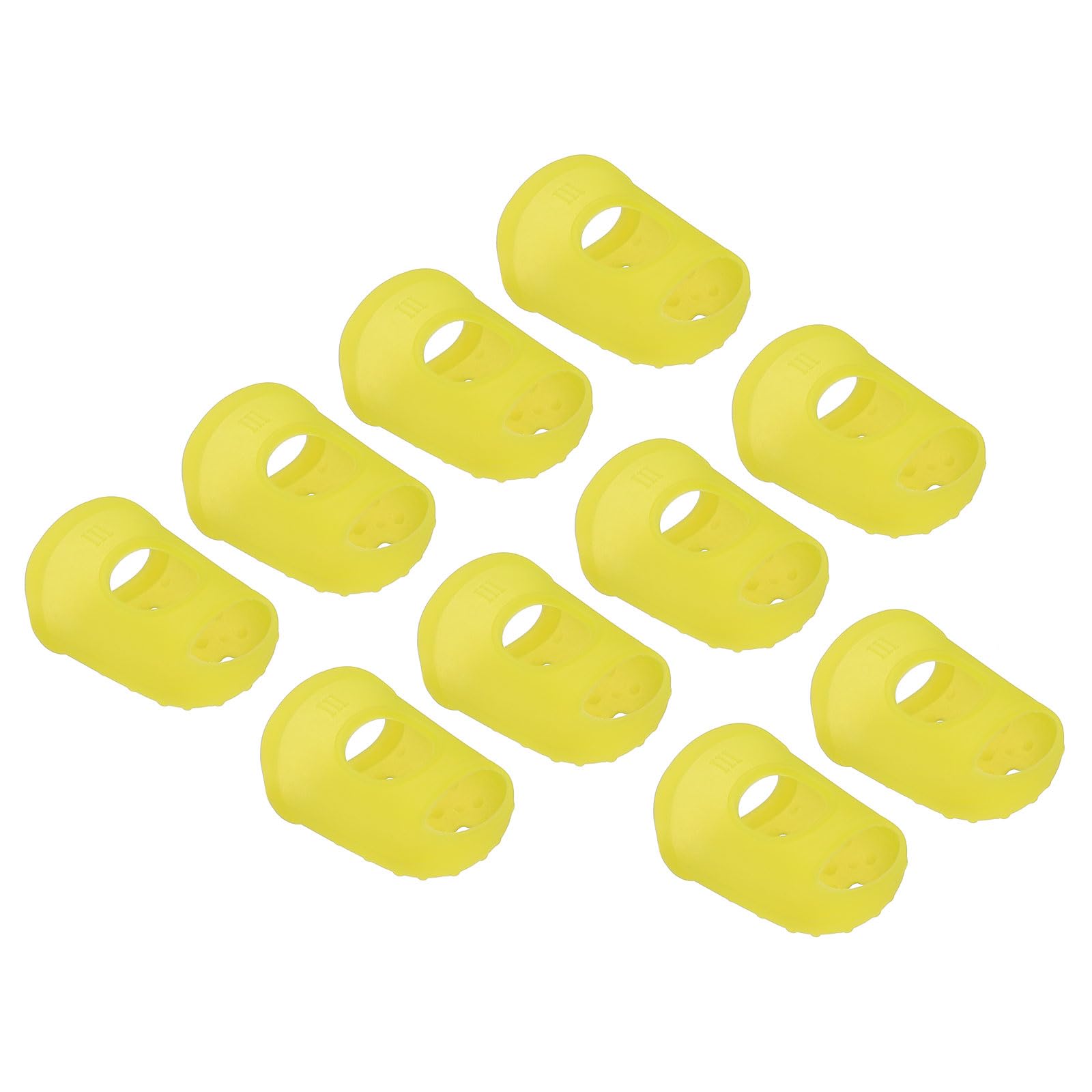 PATIKIL Finger Tips Anti Slip Fingertip Protector, 20 Pack 29mm Silicone Finger Guard for Paper Sorting Sewing Guitar Playing, Yellow L Size