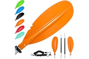 WTMORE Kayak Paddles Adjustable 88in 4 Piece Kayak Oars Boat Paddles for Adults with Paddle Leash, Canoe Paddles for Kayaking Rafting Jet Ski Canoe Outdoor Kayak Water Sports and Safety Boat Accessories