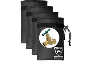 Mokeyder Enlarge Outdoor Faucet Cover for Winter Freeze Protection, 7” W x 10" H Hose Bib Covers Socks for Outside Wall Taps, Reusable Waterproof Insulated Spigot Cover, Black, 4 Packs