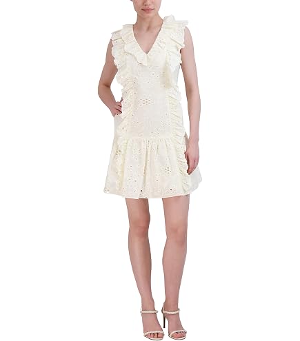bcbg paris women's knit eyelet sleeve dress BCBGMAXAZRIA Long Boat Neck Fit and Flare Sweater Mini Dress, Cobalt, Medium at Amazon Women's Clothing store filter-neckline:Round