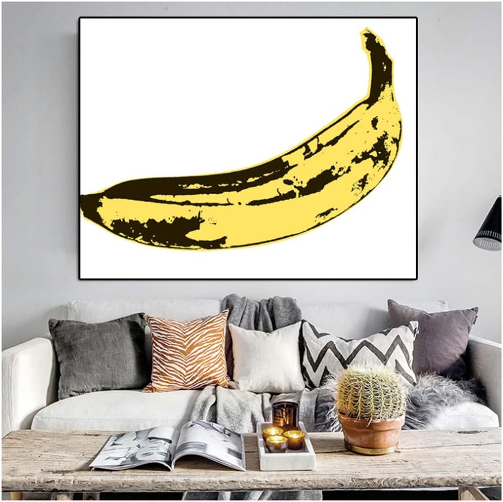 Amazon ポップアートキャンバス絵画バナナプリントポスター画像壁アートアートワークマイクロジェット リビングルームの装飾用15 7インチx 19 6インチ 40x50cm フレームなし ウォールステッカー オンライン通販