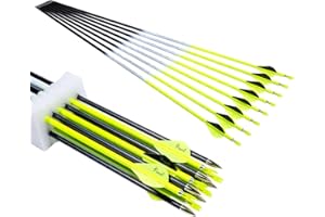 QunYing Archery Carbon Arrow 28 29 30 inch 300 340 350 400 Spine Practice Hunting Arrows for Compound Recurve Bow 12PCS