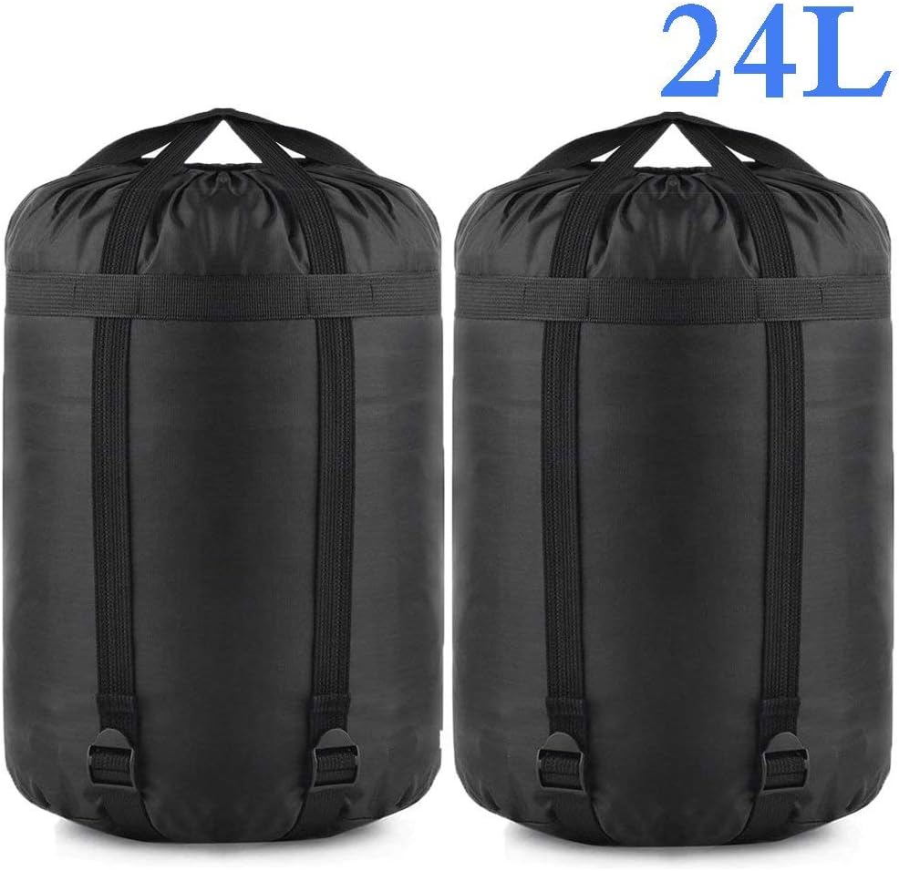 Borogo Compression Stuff Sack, 24L/36L/46L Sleeping Bags Storage Stuff Sack Organizer Waterproof Camping Hiking Backpacking Bag for Travel - Great Sleeping Bags Clothes Camping