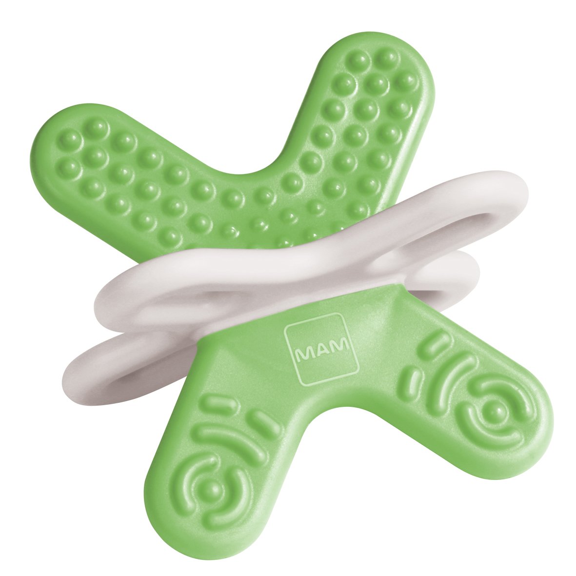 MAM Bite & Relax Teething Ring Packaging and Instructions in Foreign Language