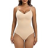 YIANNA Shapewear for Women Tummy Control Seamless Bodysuit Waist Shaping Body Shaper Thong or Brief
