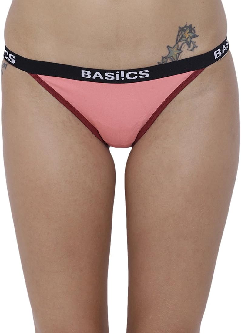 BASIICS by La Intimo Women's Cottonspandex Moda Brief Panty