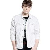 Idopy Men`s Casual Cowboy Rugged Jean Denim Biker Trucker Jacket