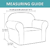 Teynewer 1-Piece Stretch Sofa Cover (1 Seater) Brown view 4