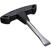 Large Flat Head Screwdriver, T Handle 10mm Wide for Home Repair | Alloy steel, wide 10mm blade. Furniture, appliance &amp; hinge repair. 3.9" stowable, DIY home tool.