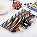 Bememo 12 Pieces 6 Colors Zipper Mesh Pouch Multipurpose Travel Bag for Cosmetics Offices Supplies Travel Accessories