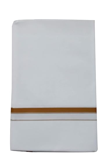 Men's Bombay Dyeing Premium 100% Cotton Double Dhoti,Size-380CM*127Cm_S119,White