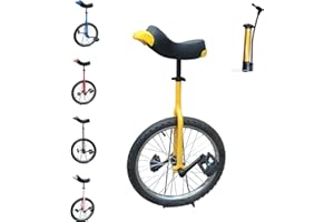 ZSYYDS Unicycle for Adults Alloy Rim Adjustable Seat with Unicycle Stand and Pump for Fun Fitness Exercises Balance Training 