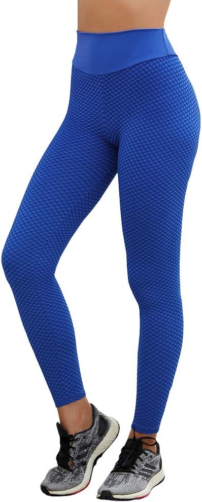 Women's Yoga Pants Knitting 3D Mesh Leggings Butt Lift Gym Workout Running Tights High Rise