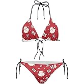 AFPANQZ Women's Bikini Sets Push Up Triangle Bikini Swimsuit Low Waist Bottom Tankini 2pcs Athletic Tank Top