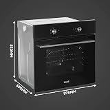 Baridi 4 Zone Ceramic Hob 5 Function Oven and Angled Cooker Hood Bundle view 5