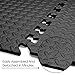 Yes4All Interlocking Exercise Foam Mats with Border – Interlocking Floor Mats for Gym Equipment – Eva Interlocking Floor Tiles (Black)