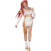 OSIAS Women Mira Cosplay Costume White Stage With Dazzling Laser Design