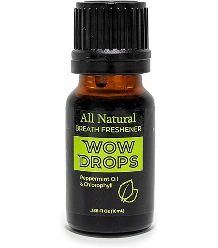 WOW Drops Pure Peppermint Essential Oil- .34 OZ Travel Size, 100