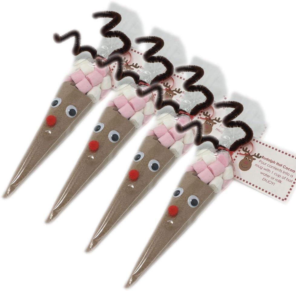 Delartizano Reindeer Hot Chocolate Cones 4 Reindeers