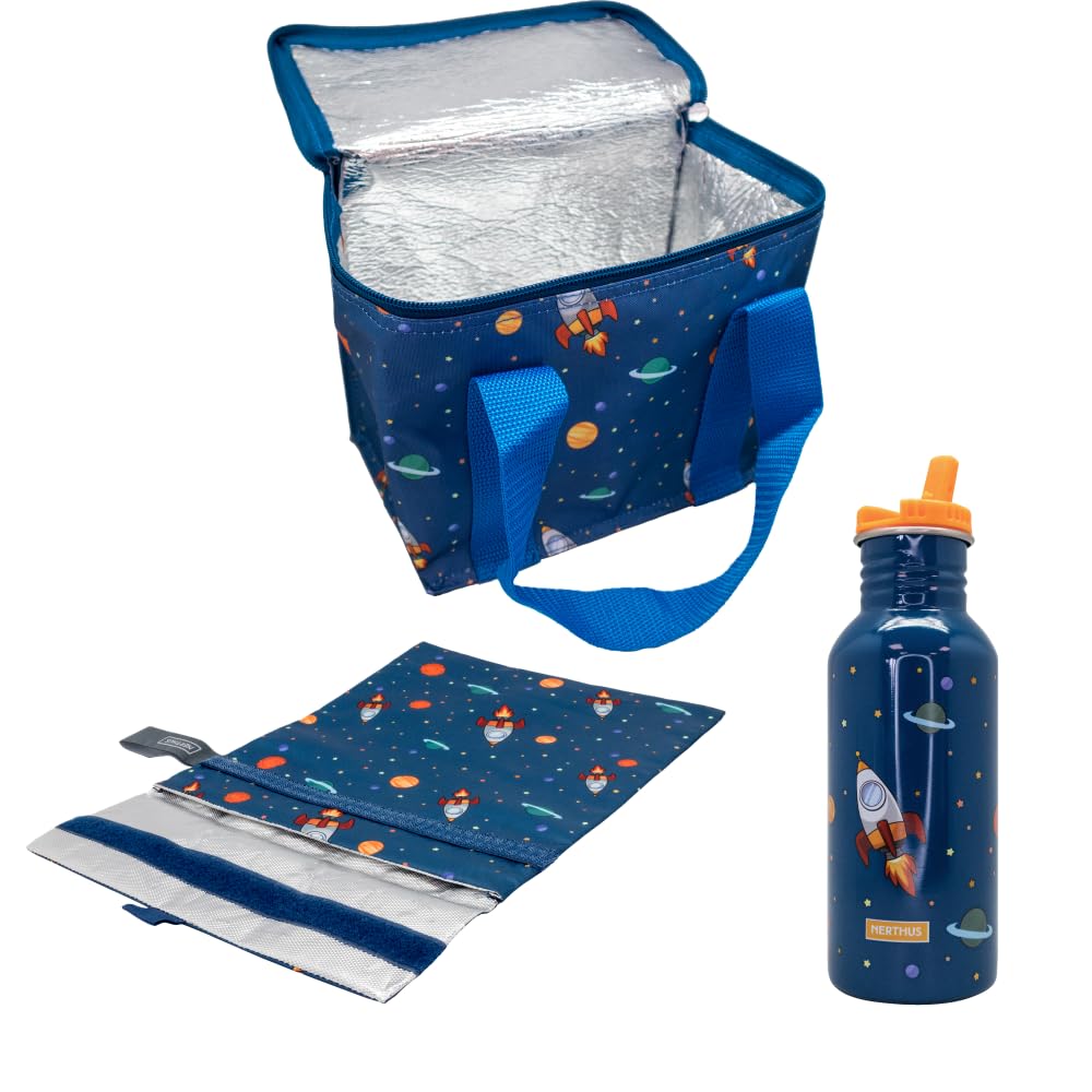 NERTHUS FIH 1289 Set Espacio Isotérmico Bolsa de Almuerzo + Botella Ultraligera + Bolsa Merienda