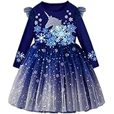 VIKITA Girls Dresses Winter Long Sleeve Party Gifts for Girls 3-7 Years