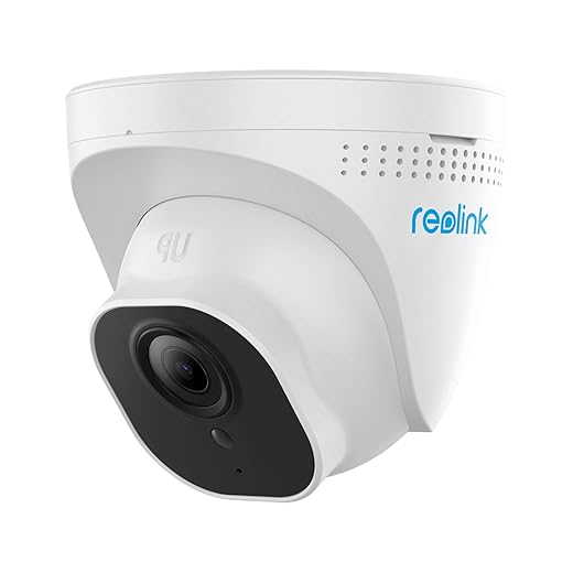 Reolink 5MP Caméra PoE Caméra IP Extérieure Dôme avec Fente pour Carte SD Caméra PoE Interieure Surveillance Support Audio IR Vision Nocturne FTP Détection de Mouvement RLC-520-5MP