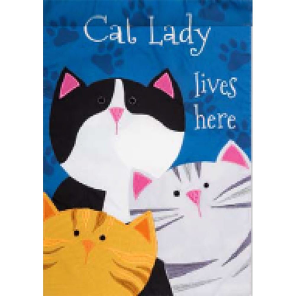 Best Cat Lady Garden Flags