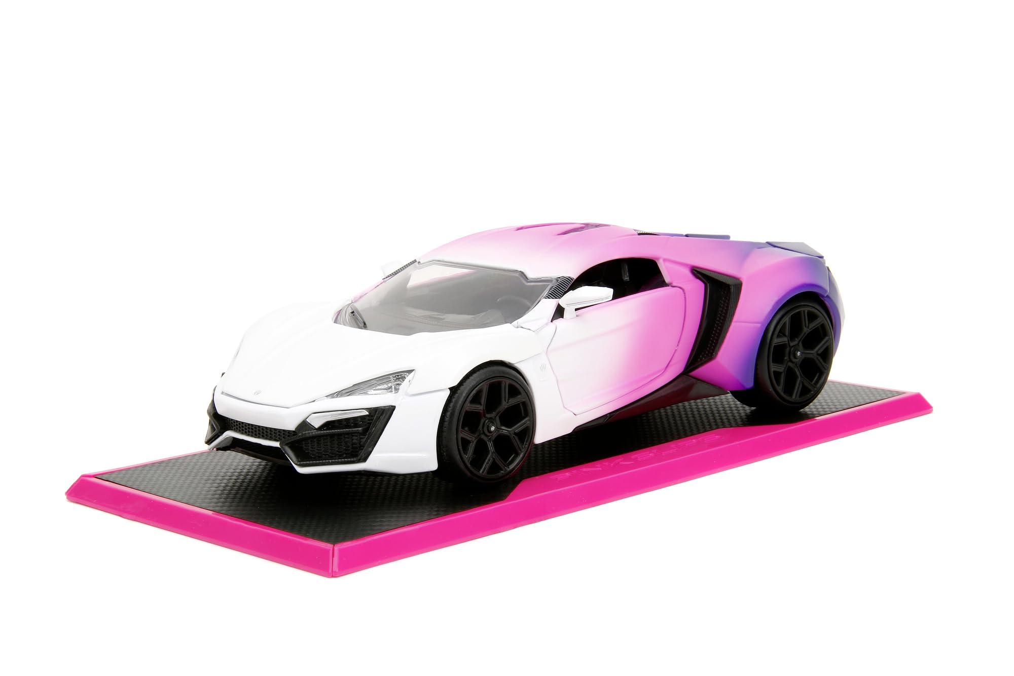 JADA Pink Slips 1:24 W Motors Lykan Hypersport Die-Cast Car w/Base, Toys for Kids and Adults