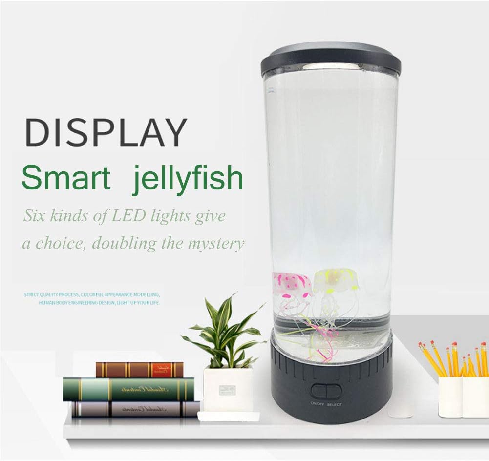 Vinmin LED Mini Desktop Jellyfish Lamp,Ocean Mood Night Light, LED Jellyfish Lava Lamp with Color Changing Light mood Lamp