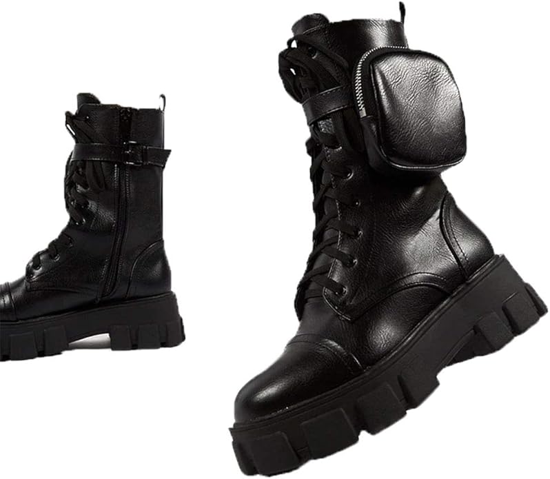Womens Zipper Motorcycle Riding Platform