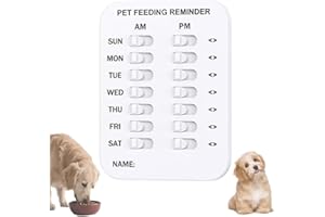 Did You Feed The Cat Tracker, Dog Fed Sign Flip Am Pm, Food Feeding Reminder Magnets Device for Dogs and Cats, Pet Has Been F