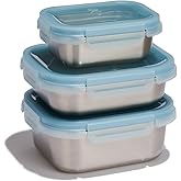 Hydro Flask Food Container Bundle – Hot Lunch Stainless Steel Snack Containers with Lids – 2 Cup, 3.5 Cup, and 5 Cup Capacities in Rain