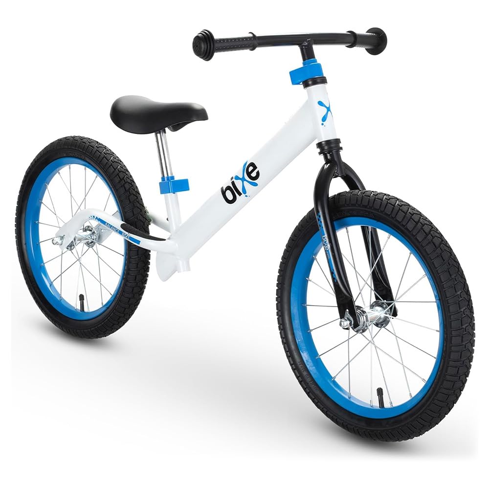 Bixe Balance Bike - 40.6 cm (16") Big Kids' Training Bikes - Kids Balance Bike Designed for Children Ages 4 to 9 - No Pedal Push Bicycle for Boys or Girls - Blue