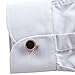 H&H HJ Men's Jewelry Round Button Cover Substitute to Traditional Cuff Links Color Silver Plating