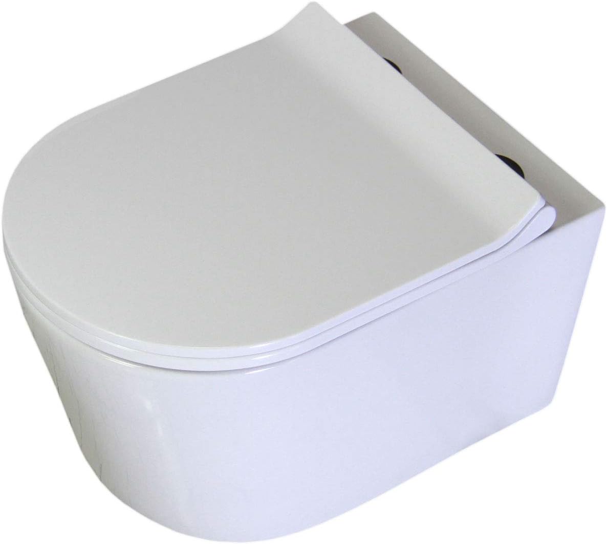 KLARA Toilet WC Wall Hung Mounted Cloakroom round pan Soft Close Slim Seat